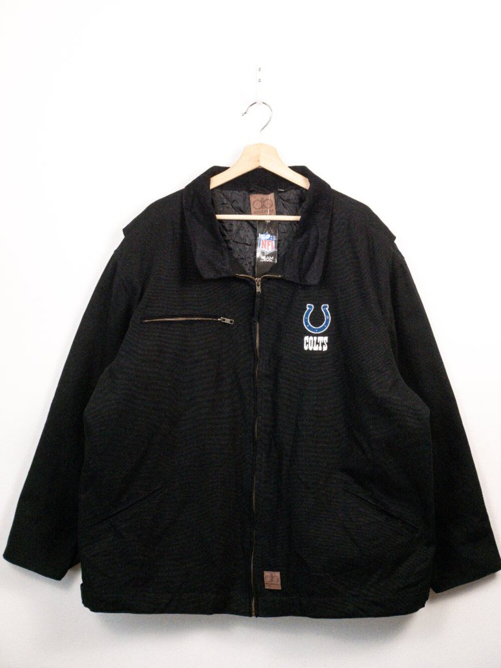 NWT Indianapolis Colts NFL Team Apparel Workwear Jacket XL Black Canvas